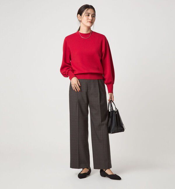 UNITED ARROWS green label relaxing「［size SHORT/TALLあり］キチントボトムス サキソニー ワイド パンツ」|スラックス|