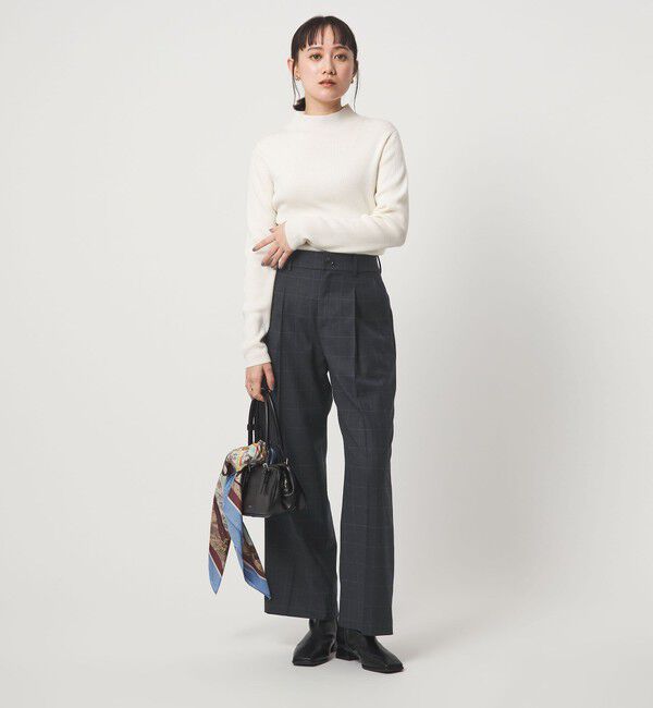 UNITED ARROWS green label relaxing「［size SHORT/TALLあり］キチントボトムス サキソニー ワイド パンツ」|スラックス|