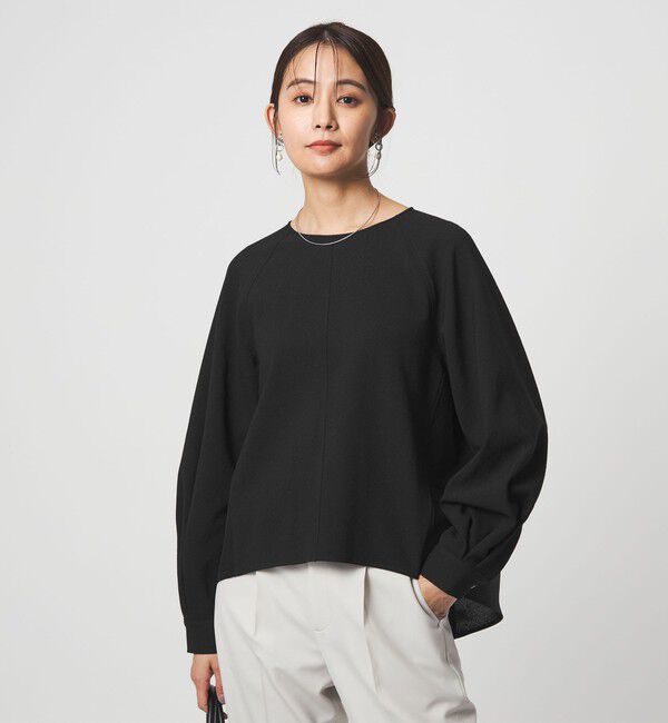 UNITED ARROWS green label relaxing「［size SHORTあり］フルリー フォルム プルオーバー ブラウス」|シャツ・ブラウス|BLACK