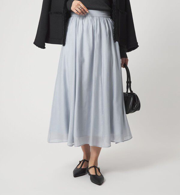 UNITED ARROWS green label relaxing「［size SHORTあり］エアリーギャザー スカート」|フレア|