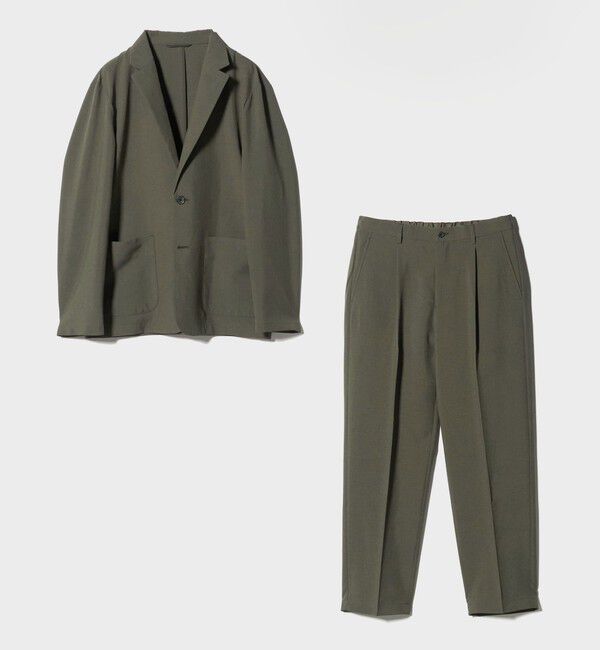 UNITED ARROWS green label relaxing「【WEB限定】JUST fit ドライポリエステル リラックス セットアップ -吸水速乾-」|テーラードジャケット|OLIVE