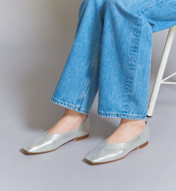 BEAUTY&YOUTH UNITED ARROWS「Vカットステッチ フラットシューズ」|バレエシューズ|