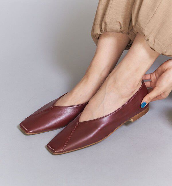 BEAUTY&YOUTH UNITED ARROWS「Vカットステッチ フラットシューズ」|バレエシューズ|