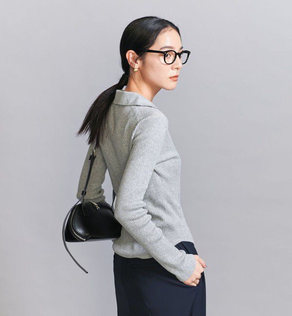 BEAUTY&YOUTH UNITED ARROWS「コットンリブ オープンカラーニット -ウォッシャブル-」|ニット・セーター|