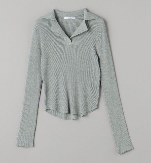 BEAUTY&YOUTH UNITED ARROWS「コットンリブ オープンカラーニット -ウォッシャブル-」|ニット・セーター|