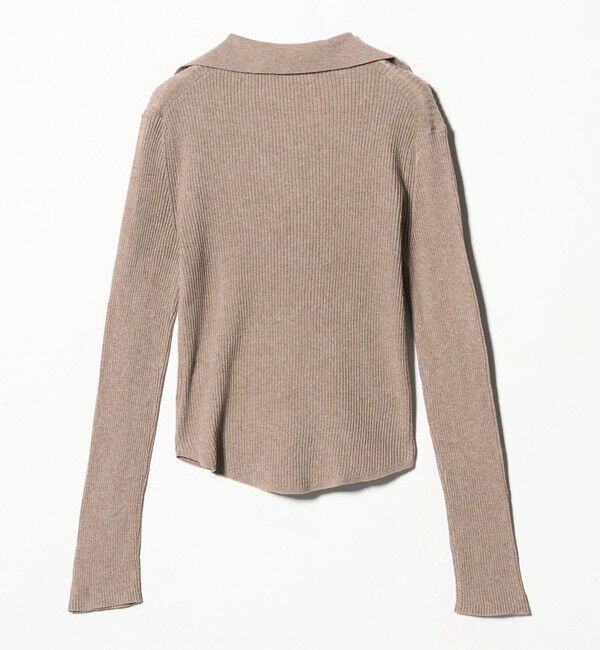 BEAUTY&YOUTH UNITED ARROWS「コットンリブ オープンカラーニット -ウォッシャブル-」|ニット・セーター|