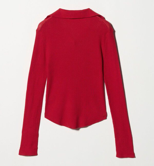 BEAUTY&YOUTH UNITED ARROWS「コットンリブ オープンカラーニット -ウォッシャブル-」|ニット・セーター|