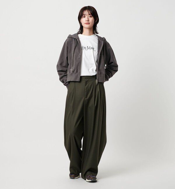 BEAUTY&YOUTH UNITED ARROWS「コットン ショートフロントジップパーカー」|カーディガン|