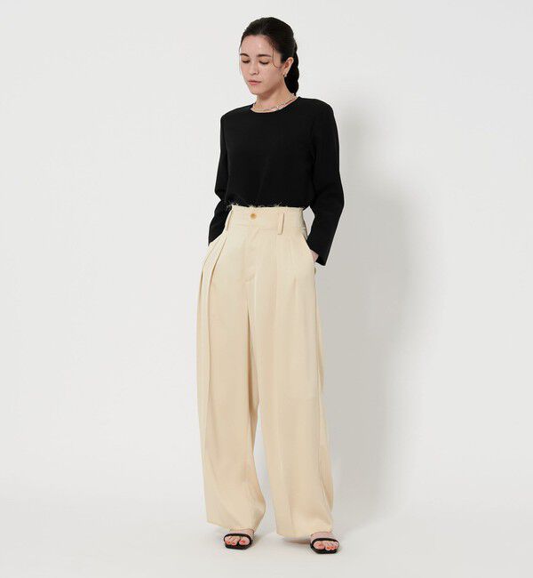 BEAUTY&YOUTH UNITED ARROWS「ダブルクロス クルーネック ブラウス」|シャツ・ブラウス|