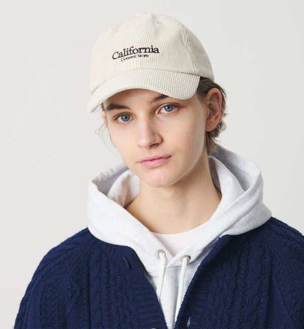 California General Store「＜CGS.＞コーデュロイ ロゴキャップ」|キャップ・キャスケット|OFF WHITE