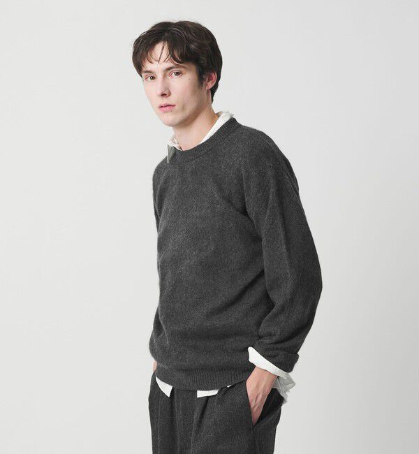 BEAUTY&YOUTH UNITED ARROWS「ブラッシュド ヤク クルーネック ニット」|ニット・セーター|