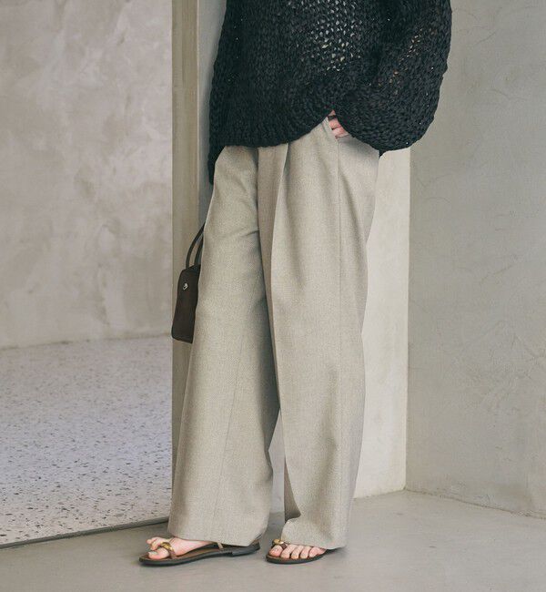 BEAUTY&YOUTH UNITED ARROWS「リネンライク ワイドストレートパンツ ウォッシャブル」|その他|