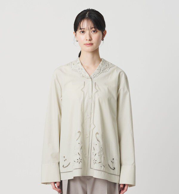 BEAUTY&YOUTH UNITED ARROWS「エンブロイダリーカラー シャツ」|シャツ・ブラウス|