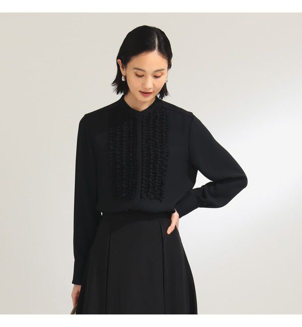 Demi-Luxe BEAMS 「ジョーゼット フリルブラウス＊」|シャツ・ブラウス|