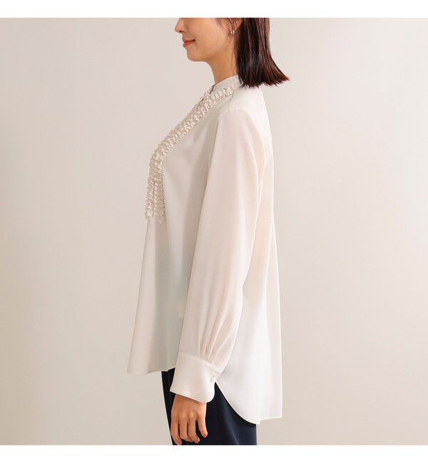 Demi-Luxe BEAMS 「ジョーゼット フリルブラウス＊」|シャツ・ブラウス|