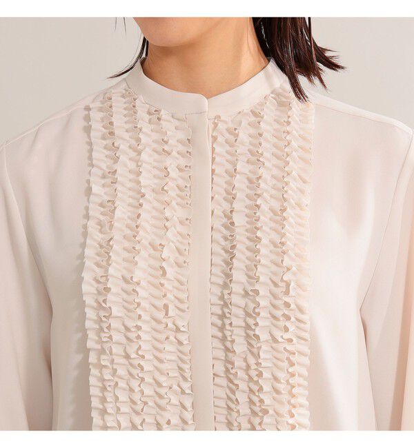 Demi-Luxe BEAMS 「ジョーゼット フリルブラウス＊」|シャツ・ブラウス|