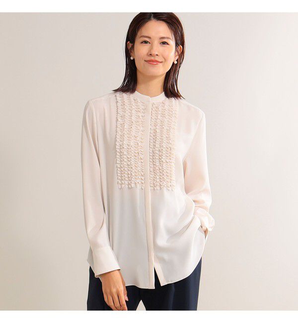 Demi-Luxe BEAMS 「ジョーゼット フリルブラウス＊」|シャツ・ブラウス|