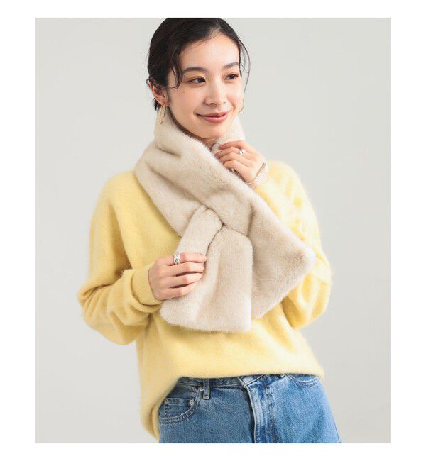 Demi-Luxe BEAMS 「ミンク フェイクファー マフラー」|ストール|OFF WHITE