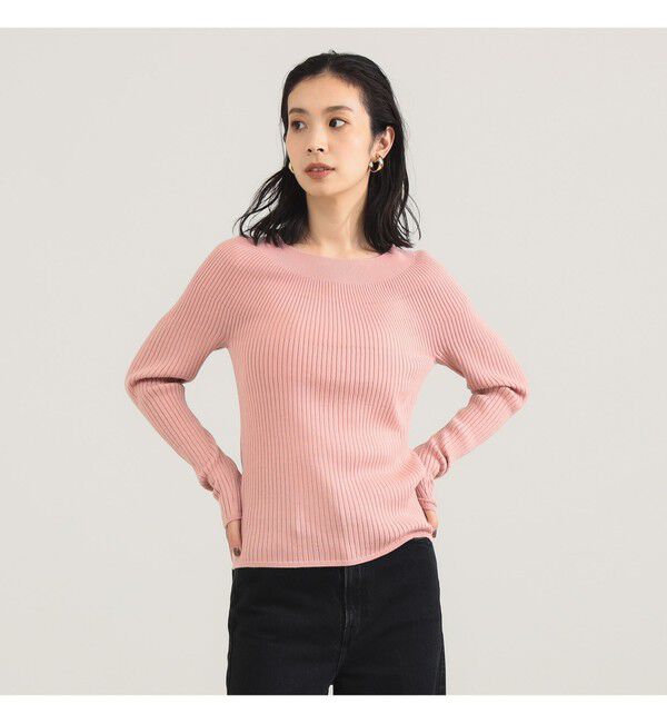 Demi-Luxe BEAMS 「ホールガーメント リブ プルオーバー」|ニット・セーター|PINK
