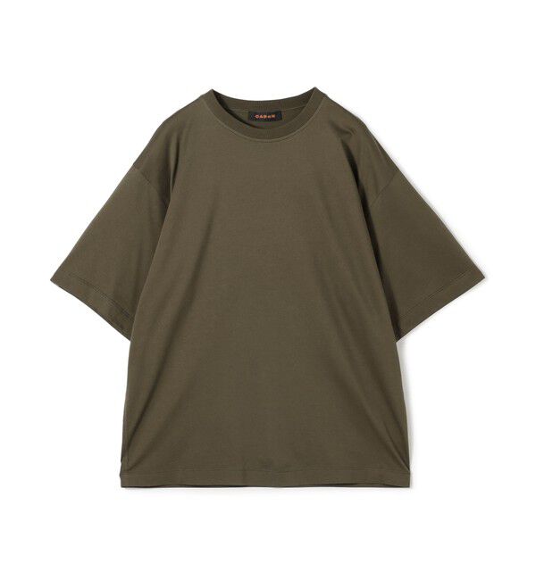 CABaN「CABaN コットン ドロップショルダークルーネックプルオーバー」|Tシャツ・カットソー|55 グリーン