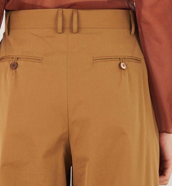 DES PRES「コットンストレッチポプリン フロントマルチタックパンツ」|スラックス|