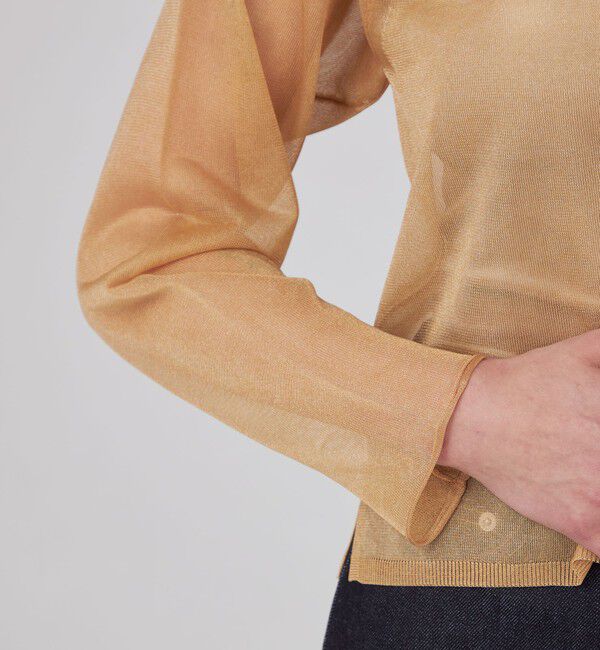 MACPHEE「ポリエステルシアー クルーネックプルオーバー」|ニット・セーター|