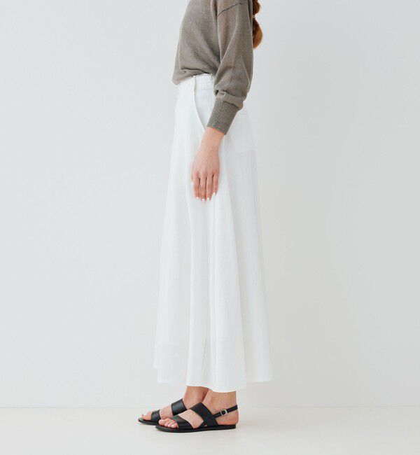 GALERIE VIE「リブコンビフレンチリネン Aラインマキシスカート」|フレア|