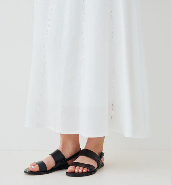 GALERIE VIE「リブコンビフレンチリネン Aラインマキシスカート」|フレア|