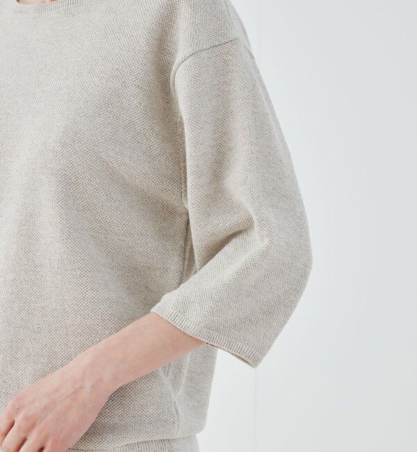 GALERIE VIE「ドライカノコ  ハーフスリーブ クルーネック プルオーバー」|ニット・セーター|