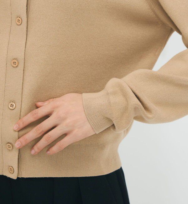 【正規品】CABaN コットンカシミヤ クルーネックカーディガン XS CABaN（キャバン） カーディガン コットンカシミヤ クルーネック