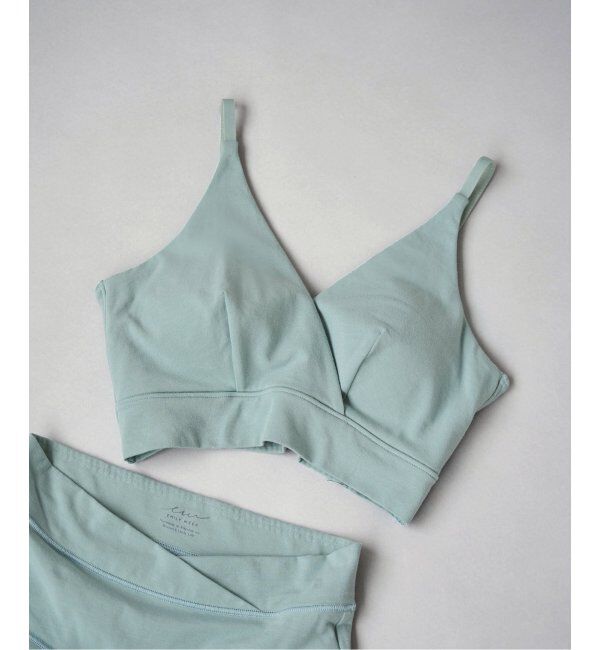 EMILYWEEK「【for MOM】オーガニックコットン混 マタニティカシュクールブラ（グリーン）」|インナー|グリーン