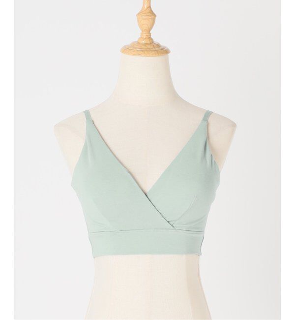 EMILYWEEK「【for MOM】オーガニックコットン混 マタニティカシュクールブラ（グリーン）」|インナー|