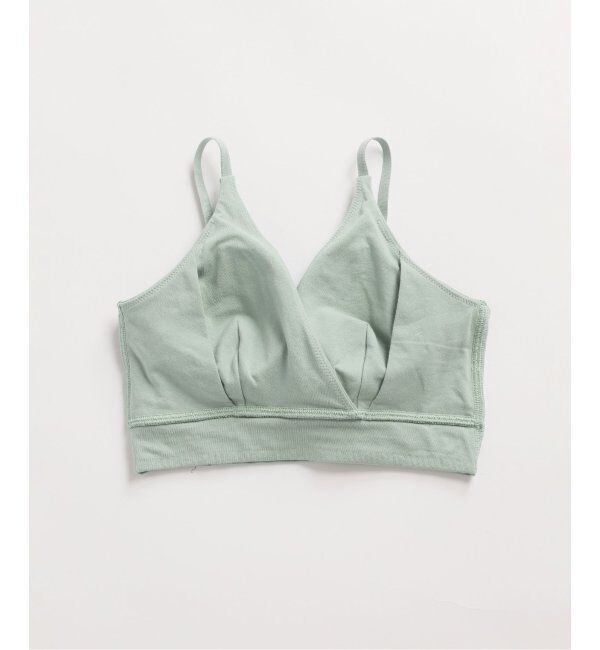 EMILYWEEK「【for MOM】オーガニックコットン混 マタニティカシュクールブラ（グリーン）」|インナー|