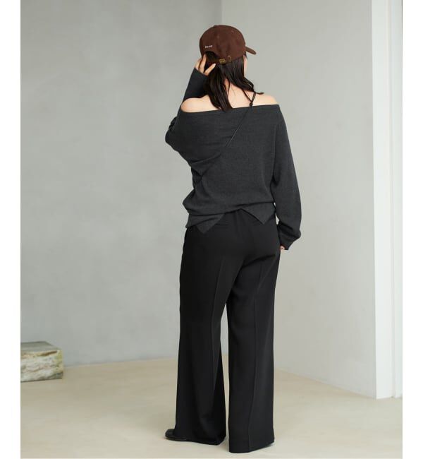 Plage「《追加予約》Off shoulder slit ニット 3」|ニット・セーター|