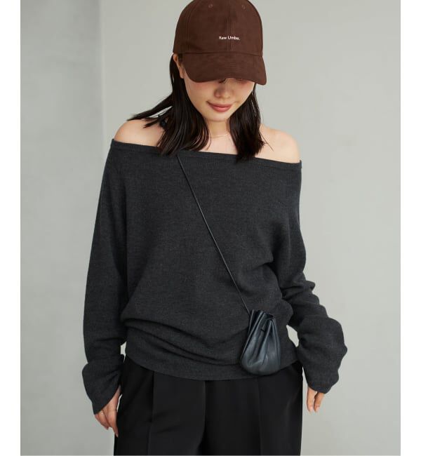 Plage「《追加予約》Off shoulder slit ニット 3」|ニット・セーター|