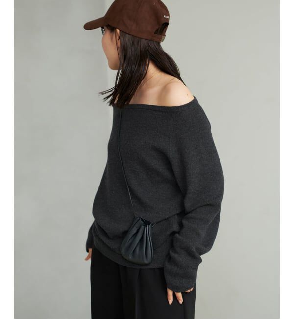 Plage「《追加予約》Off shoulder slit ニット 3」|ニット・セーター|