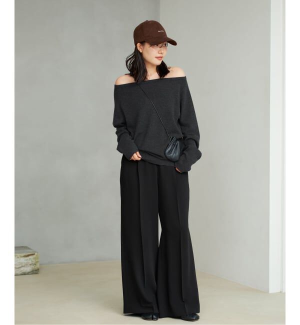 Plage「《追加予約》Off shoulder slit ニット 3」|ニット・セーター|