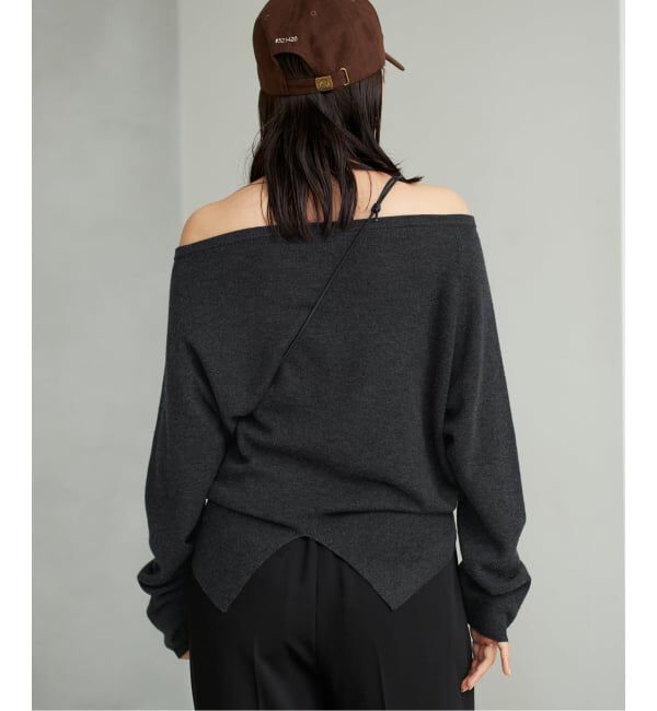 Plage「《追加予約》Off shoulder slit ニット 3」|ニット・セーター|