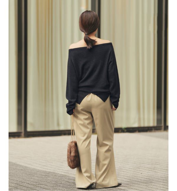 Plage「《追加予約》Off shoulder slit ニット 3」|ニット・セーター|