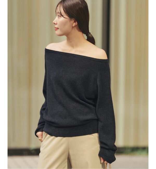 Plage「《追加予約》Off shoulder slit ニット 3」|ニット・セーター|