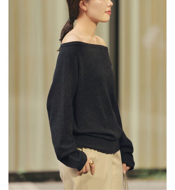 Plage「《追加予約》Off shoulder slit ニット 3」|ニット・セーター|