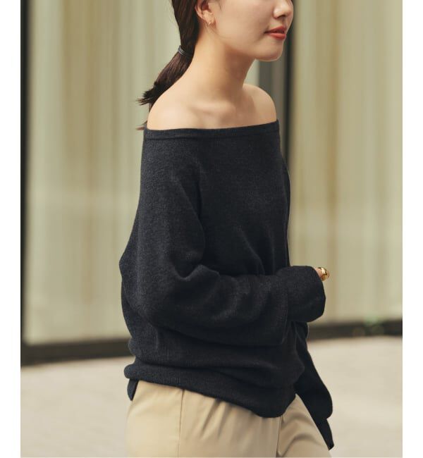 Plage「《追加予約》Off shoulder slit ニット 3」|ニット・セーター|