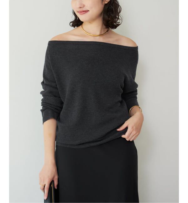Plage「《追加予約》Off shoulder slit ニット 3」|ニット・セーター|