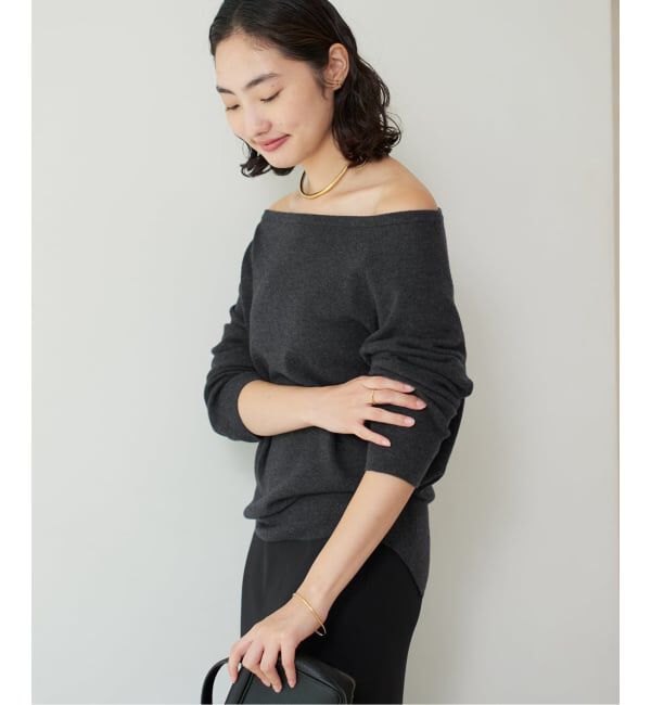 Plage「《追加予約》Off shoulder slit ニット 3」|ニット・セーター|