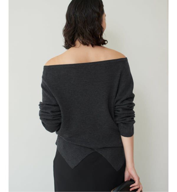 Plage「《追加予約》Off shoulder slit ニット 3」|ニット・セーター|