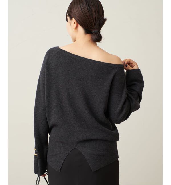 Plage「《追加予約》Off shoulder slit ニット 3」|ニット・セーター|