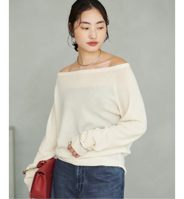Plage「《追加予約》Off shoulder slit ニット 3」|ニット・セーター|