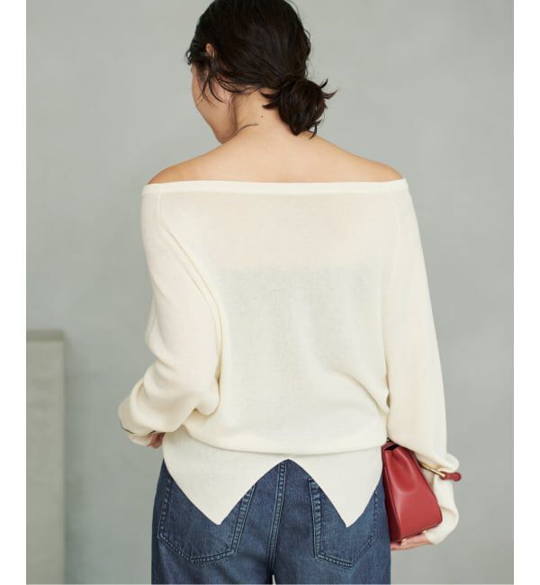 Plage「《追加予約》Off shoulder slit ニット 3」|ニット・セーター|