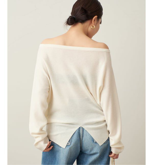 Plage「《追加予約》Off shoulder slit ニット 3」|ニット・セーター|