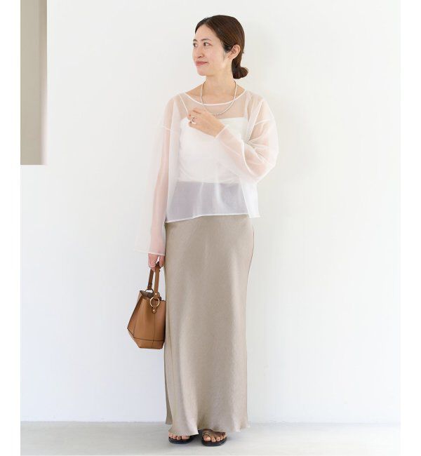 IENA「《追加3》ダブルサテンスカート」|スカート|